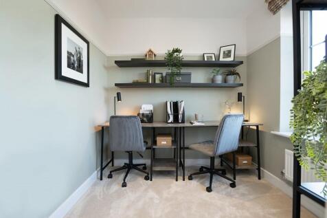 The dedicated study downstairs is perfect for remote working