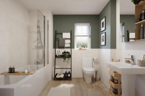 Internal CGI shot of the bathroom in the belbroughton