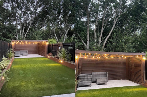 Rear Garden At Night