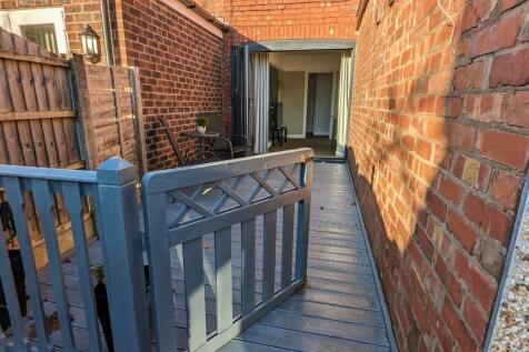 Decked patio
