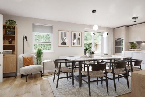 Ashburton open plan kitchen and dining room CGI