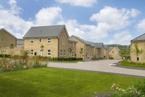 Typical Barratt Homes street scene at Brun Lea Heights, Burnley