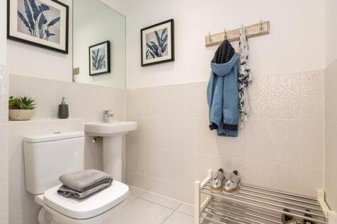 Handy downstairs cloakroom by the front door
