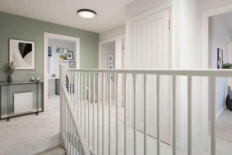 Well proportioned landing with handy storage cupboard