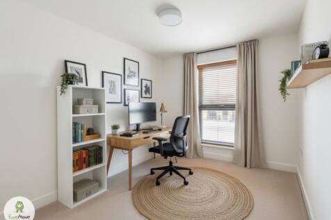 Bedroom - virtually staged office - at Monument Co