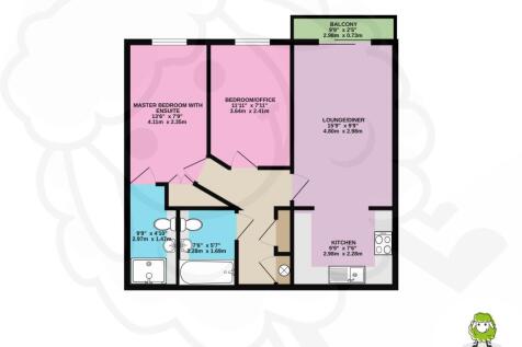 Colour Floor Plan at Monument Court by Ben Brind E