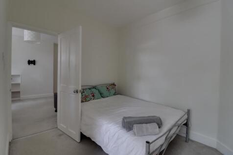 bedroom view into living area
