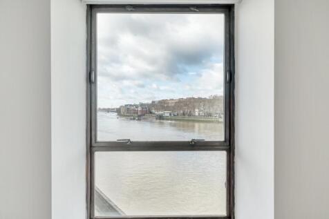window over river