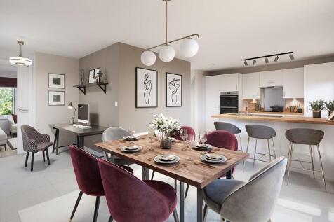 An open-plan living, dining &amp; study area