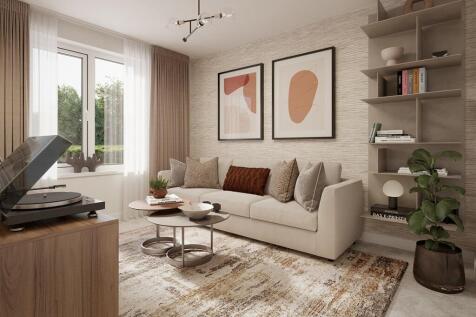 Large windows flood the room with light