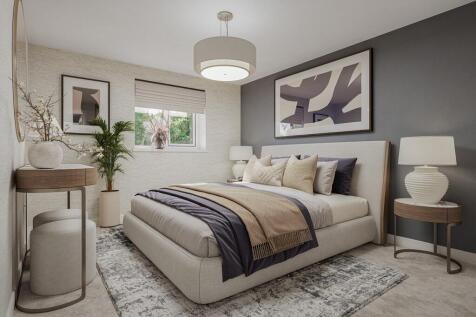 A generous double bedroom offers a the perfect space for guests or home office