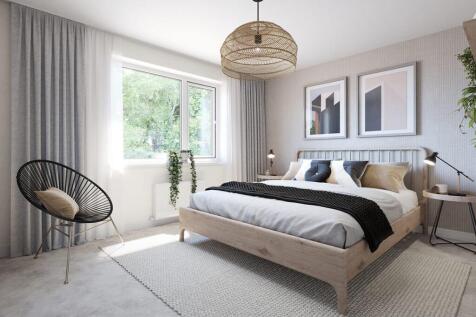 Bedroom 2 has space for a double bed and ample storage space