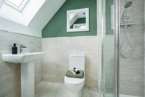 The en suite shower room to bedroom one to beat the morning rush