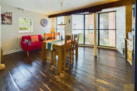 View from open plan kitchen diner