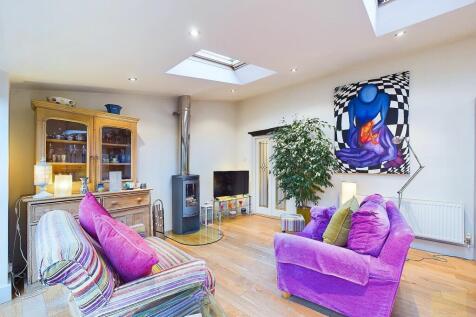 Log burner in the living area.