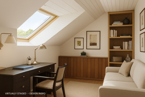 Attic Bedroom - Virtually Staged