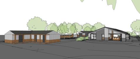 Architect drawing of the barn