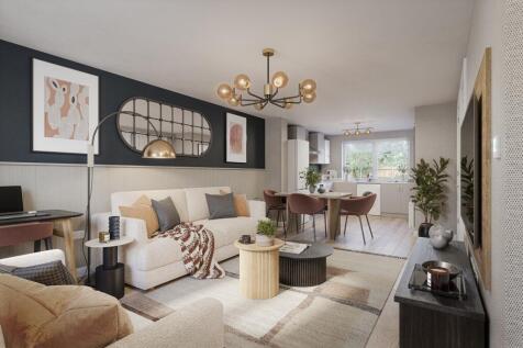 Kitchen living and dining room in the 2 bedroom Cavell