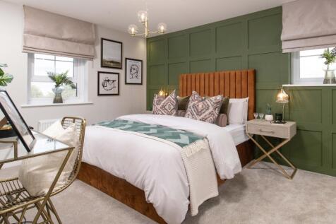 Internal view of a bedroom in an Alderney house type