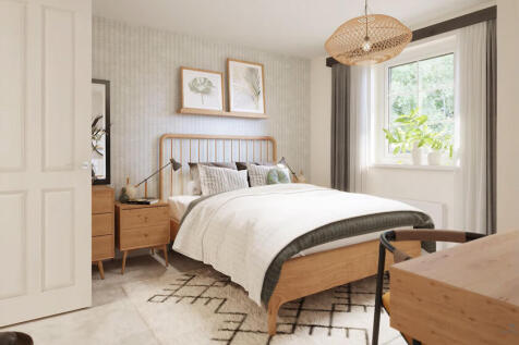 Computer generated image of the bedroom in the Ascot 4 bedroom home