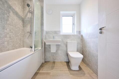 The contemporary family bathroom is ready to go