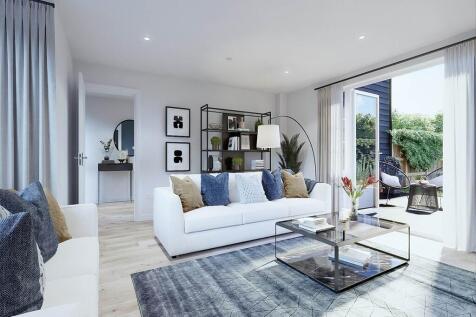 Open the French doors from the living room to expand the space