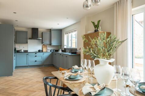 The open-plan kitchen diner forms the heart of the home