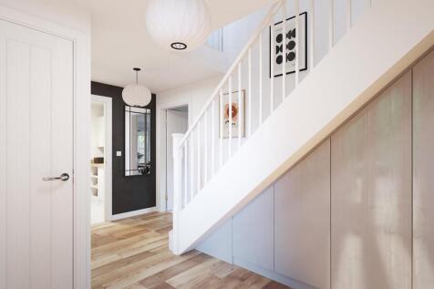 A welcoming hallway with under stair storage