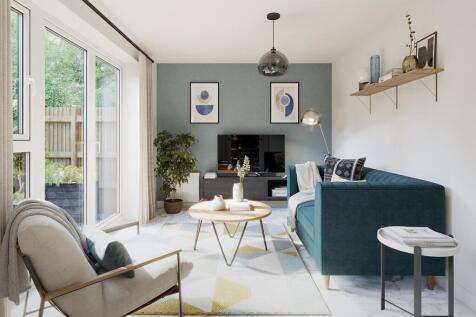A cosy family room with French doors to the rear garden