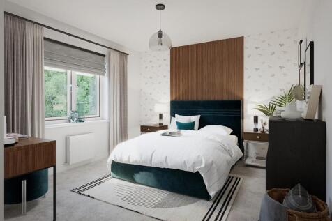 A spacious main bedroom