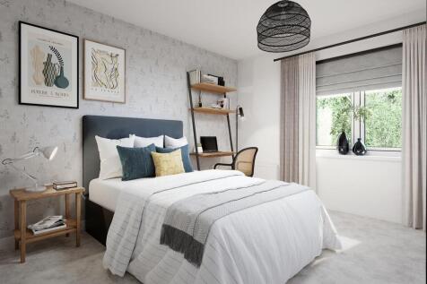 A generously sized third bedroom