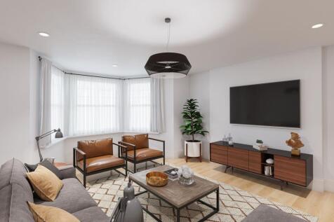 Virtually staged reception room