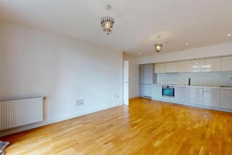 Bright and modern open-plan living room with a ...
