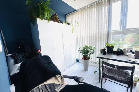 Bright and well-maintained room with a large wi...