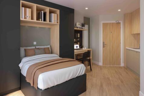 A modern and inviting double bedroom featuring ...