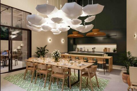 A stylish and spacious communal lounge featurin...