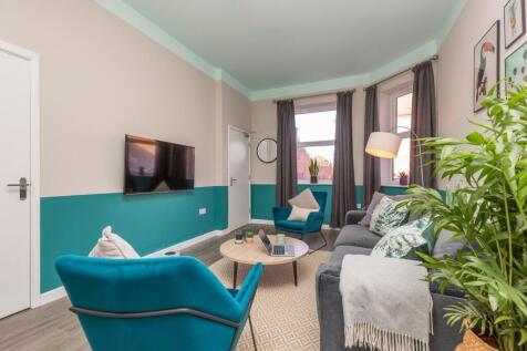 A stylish and inviting large modern living room...