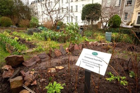 A well-maintained community garden with various...