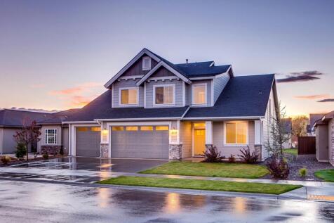 A modern house exterior with a well-maintained ...