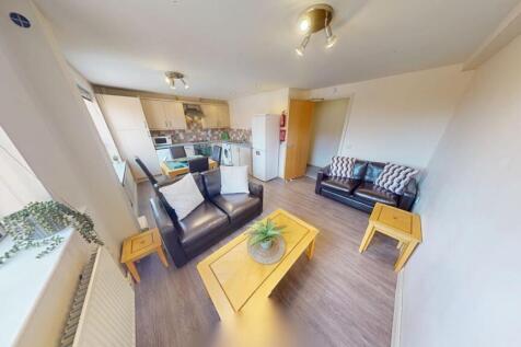 Bright and modern living room with comfortable ...