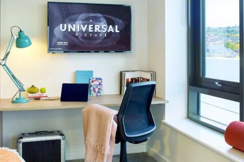 A bright and contemporary living space featurin...