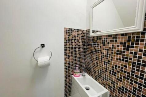 A well-maintained single toilet featuring styli...