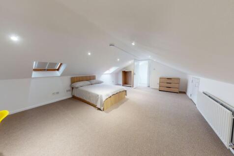 Bright and spacious attic living area with ampl...