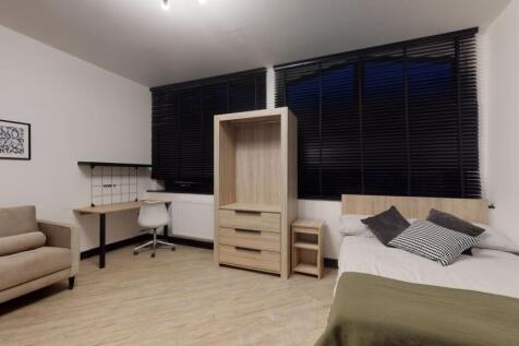 Modern and stylish living room featuring large ...