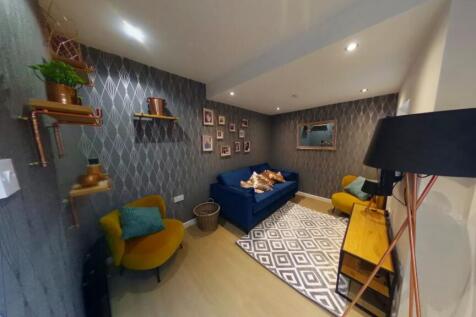 A stylish and inviting large modern living room...