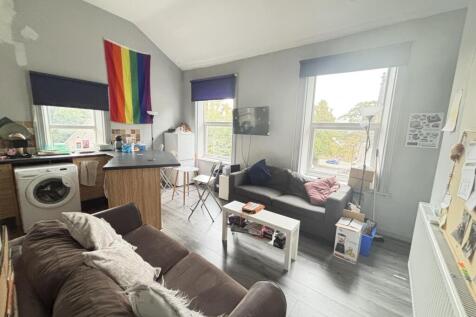 Bright and spacious living room featuring moder...