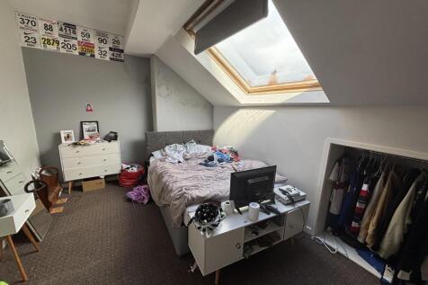 A bright and well-maintained bedroom with a slo...