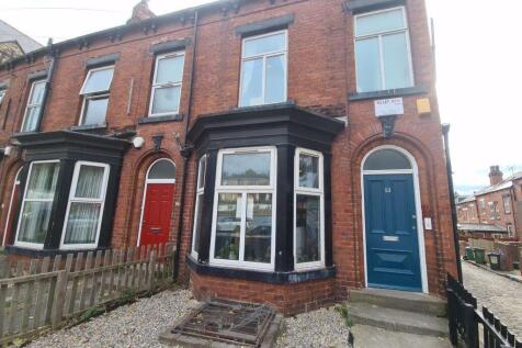 The exterior view of a charming terraced house ...