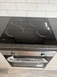 A modern kitchen equipped with a sleek inductio...