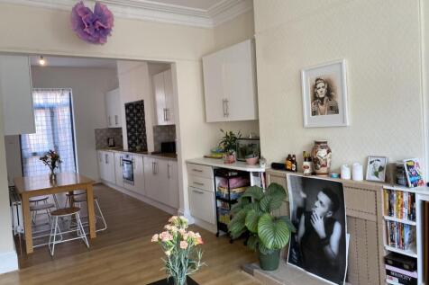 Bright open-plan living area with a contemporar...